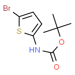ChemSpider 2D Image | tert-Butyl N-(5-bromothiophen-2-yl)carbamate | C9H12BrNO2S
