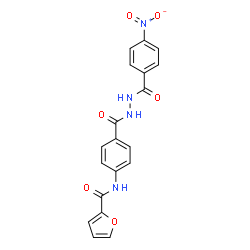 ChemSpider 2D Image | N-(4-{[2-(4-Nitrobenzoyl)hydrazino]carbonyl}phenyl)-2-furamide | C19H14N4O6