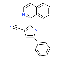 ChemSpider 2D Image | 2-(1-Isoquinolinyl)-5-phenyl-1H-pyrrole-3-carbonitrile | C20H13N3