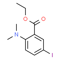 ChemSpider 2D Image | Ethyl 2-(dimethylamino)-5-iodobenzoate | C11H14INO2