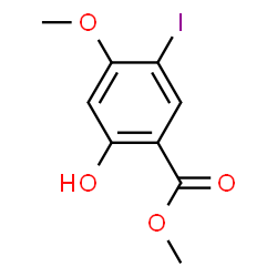 ChemSpider 2D Image | Methyl 2-hydroxy-5-iodo-4-methoxybenzoate | C9H9IO4