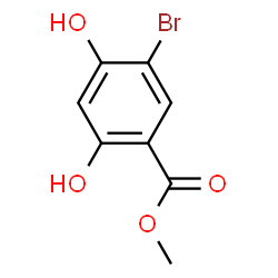 ChemSpider 2D Image | Methyl 5-bromo-2,4-dihydroxybenzoate | C8H7BrO4