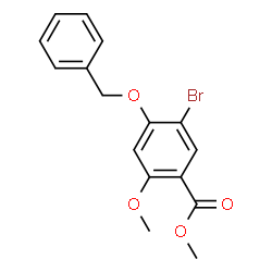 ChemSpider 2D Image | Methyl 4-(benzyloxy)-5-bromo-2-methoxybenzoate | C16H15BrO4
