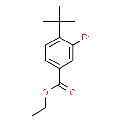 ChemSpider 2D Image | Ethyl 3-bromo-4-(1,1-dimethylethyl)benzoate | C13H17BrO2