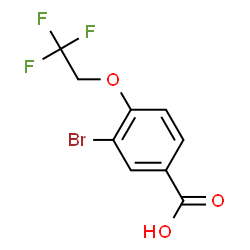 ChemSpider 2D Image | 3-Bromo-4-(2,2,2-trifluoroethoxy)benzoic acid | C9H6BrF3O3