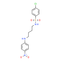 ChemSpider 2D Image | 4-Chloro-N-{4-[(4-nitrophenyl)amino]butyl}benzenesulfonamide | C16H18ClN3O4S