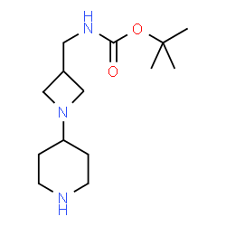ChemSpider 2D Image | tert-Butyl ((1-(piperidin-4-yl)azetidin-3-yl)methyl)carbamate | C14H27N3O2