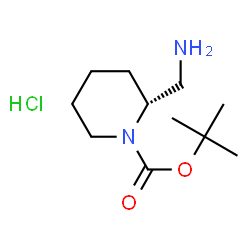 ChemSpider 2D Image | (R)-tert-Butyl 2-(aminomethyl)piperidine-1-carboxylate hydrochloride | C11H23ClN2O2