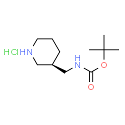 ChemSpider 2D Image | (R)-tert-Butyl (piperidin-3-ylmethyl)carbamate hydrochloride | C11H23ClN2O2