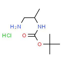 ChemSpider 2D Image | 2-Methyl-2-propanyl (1-amino-2-propanyl)carbamate hydrochloride (1:1) | C8H19ClN2O2