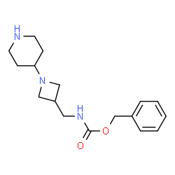ChemSpider 2D Image | Benzyl {[1-(4-piperidinyl)-3-azetidinyl]methyl}carbamate | C17H25N3O2