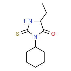 ChemSpider 2D Image | 3-Cyclohexyl-5-ethyl-2-thioxo-4-imidazolidinone | C11H18N2OS