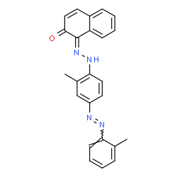 ChemSpider 2D Image | (1E)-1-({2-Methyl-4-[(E)-(2-methylphenyl)diazenyl]phenyl}hydrazono)-2(1H)-naphthalenone | C24H20N4O