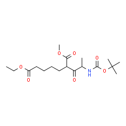 ChemSpider 2D Image | 7-Ethyl 1-methyl 2-[2-[[(1,1-dimethylethoxy)carbonyl]amino]-1-oxopropyl]heptanedioate | C18H31NO7