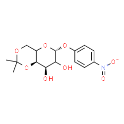 ChemSpider 2D Image | 4-Nitrophenyl 4,6-O-isopropylidene-beta-L-erythro-hexopyranoside | C15H19NO8
