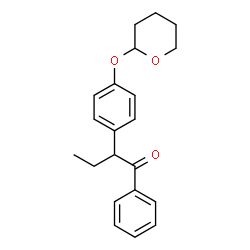 ChemSpider 2D Image | 1-Phenyl-2-[4-(tetrahydro-2H-pyran-2-yloxy)phenyl]-1-butanone | C21H24O3
