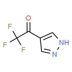 ChemSpider 2D Image | 2,2,2-Trifluoro-1-(1H-pyrazol-4-yl)ethanone | C5H3F3N2O