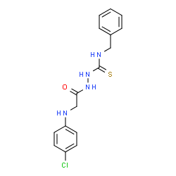 ChemSpider 2D Image | N-Benzyl-2-{[(4-chlorophenyl)amino]acetyl}hydrazinecarbothioamide | C16H17ClN4OS