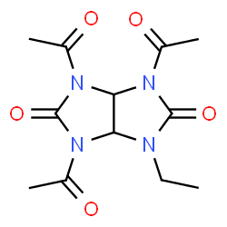 ChemSpider 2D Image | 1,3,4-Triacetyl-6-ethyltetrahydroimidazo[4,5-d]imidazole-2,5(1H,3H)-dione | C12H16N4O5