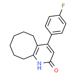 ChemSpider 2D Image | 4-(4-Fluorophenyl)-5,6,7,8,9,10-hexahydrocycloocta[b]pyridin-2(1H)-one | C17H18FNO