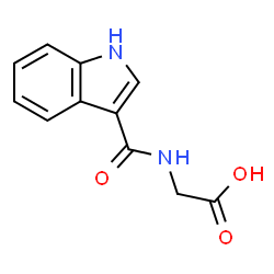 ChemSpider 2D Image | N-(1H-Indol-3-ylcarbonyl)glycine | C11H10N2O3