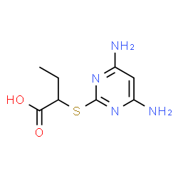ChemSpider 2D Image | 2-[(4,6-Diamino-2-pyrimidinyl)thio]butanoic acid | C8H12N4O2S