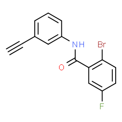 ChemSpider 2D Image | 2-Bromo-N-(3-ethynylphenyl)-5-fluorobenzamide | C15H9BrFNO