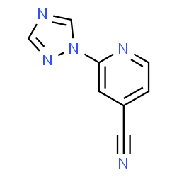 ChemSpider 2D Image | 2-(1H-1,2,4-Triazol-1-yl)isonicotinonitrile | C8H5N5