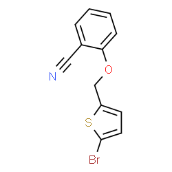 ChemSpider 2D Image | 2-[(5-Bromo-2-thienyl)methoxy]benzonitrile | C12H8BrNOS