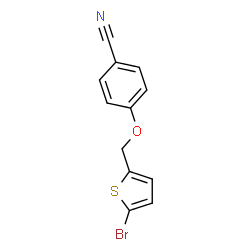 ChemSpider 2D Image | 4-[(5-Bromo-2-thienyl)methoxy]benzonitrile | C12H8BrNOS