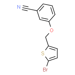 ChemSpider 2D Image | 3-[(5-Bromo-2-thienyl)methoxy]benzonitrile | C12H8BrNOS