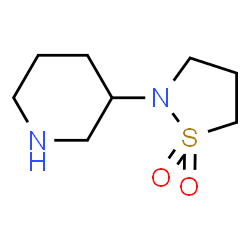 ChemSpider 2D Image | 3-(1,1-Dioxido-1,2-thiazolidin-2-yl)piperidine | C8H16N2O2S