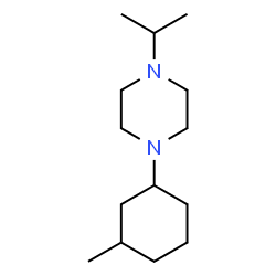 ChemSpider 2D Image | 1-Isopropyl-4-(3-methylcyclohexyl)piperazine | C14H28N2