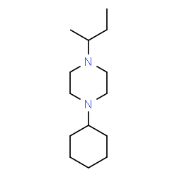 ChemSpider 2D Image | 1-sec-Butyl-4-cyclohexylpiperazine | C14H28N2