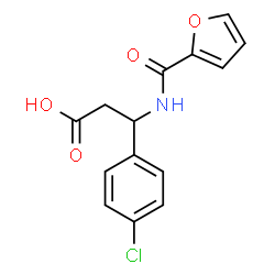 ChemSpider 2D Image | 3-(4-Chlorophenyl)-3-(2-furoylamino)propanoic acid | C14H12ClNO4