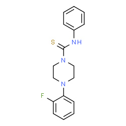 ChemSpider 2D Image | 4-(2-Fluorophenyl)-N-phenyl-1-piperazinecarbothioamide | C17H18FN3S
