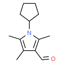 ChemSpider 2D Image | 1-Cyclopentyl-2,4,5-trimethyl-1H-pyrrole-3-carbaldehyde | C13H19NO
