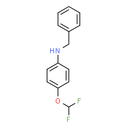 ChemSpider 2D Image | N-Benzyl-4-(difluoromethoxy)aniline | C14H13F2NO