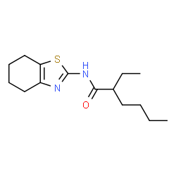 ChemSpider 2D Image | 2-Ethyl-N-(4,5,6,7-tetrahydro-1,3-benzothiazol-2-yl)hexanamide | C15H24N2OS