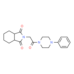 ChemSpider 2D Image | 2-[2-Oxo-2-(4-phenyl-piperazin-1-yl)-ethyl]-hexahydro-isoindole-1,3-dione | C20H25N3O3