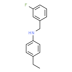 ChemSpider 2D Image | 4-Ethyl-N-(3-fluorobenzyl)aniline | C15H16FN