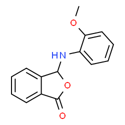 ChemSpider 2D Image | 3-(2-Methoxy-phenylamino)-3H-isobenzofuran-1-one | C15H13NO3