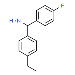 ChemSpider 2D Image | 1-(4-Ethylphenyl)-1-(4-fluorophenyl)methanamine | C15H16FN