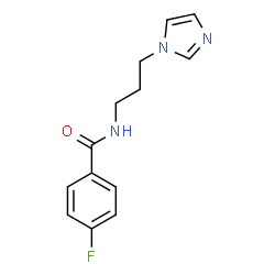 ChemSpider 2D Image | 4-Fluoro-N-[3-(1H-imidazol-1-yl)propyl]benzamide | C13H14FN3O