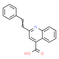 ChemSpider 2D Image | 2-(2-Phenylvinyl)-4-quinolinecarboxylic acid | C18H13NO2