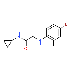 ChemSpider 2D Image | N~2~-(4-Bromo-2-fluorophenyl)-N-cyclopropylglycinamide | C11H12BrFN2O