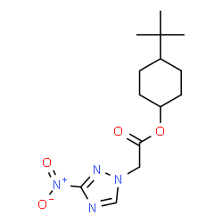ChemSpider 2D Image | (3-Nitro-[1,2,4]triazol-1-yl)-acetic acid 4-tert-butyl-cyclohexyl ester | C14H22N4O4