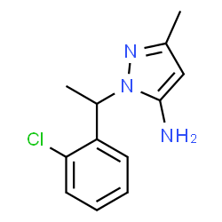 ChemSpider 2D Image | 2-[1-(2-chlorophenyl)ethyl]-5-methylpyrazol-3-amine | C12H14ClN3