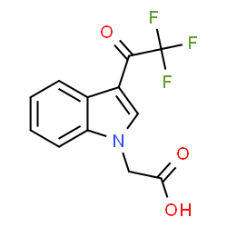 ChemSpider 2D Image | [3-(Trifluoroacetyl)-1H-indol-1-yl]acetic acid | C12H8F3NO3