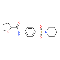 ChemSpider 2D Image | N-[4-(1-Piperidinylsulfonyl)phenyl]tetrahydro-2-furancarboxamide | C16H22N2O4S
